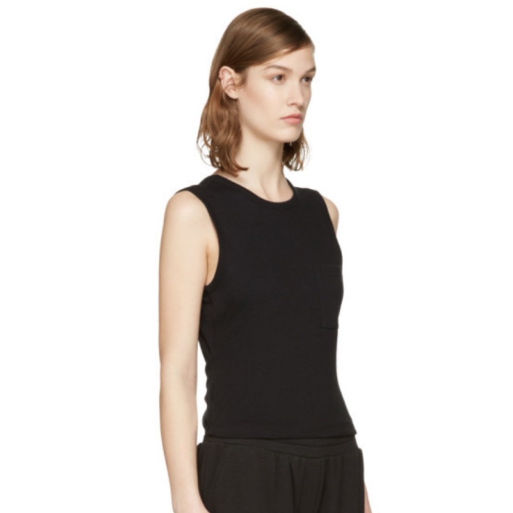 T by Alexander Wang Black Open Back Twist Tank - Picture 7 of 9